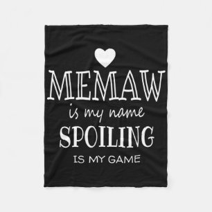 Memaw Is My Name Special Grandma Fleece Blanket