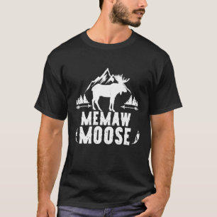 Memaw Moose Matching Family Camping Hiking T-Shirt
