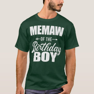 Memaw Of The Birthday Boy Matching Family  T-Shirt