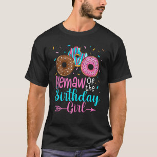 Memaw Of The Birthday Girl Doughnut Party Family M T-Shirt