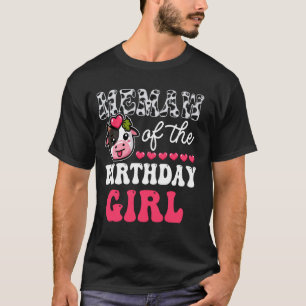 Memaw of The Birthday Girl Funny Cow Family Matchi T-Shirt