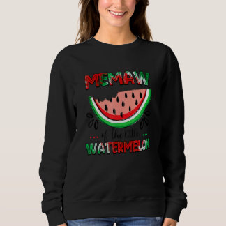 Memaw Of The Little Watermelon Summer Matching Fam Sweatshirt