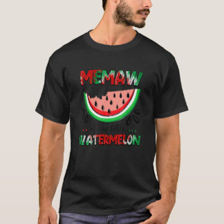 Memaw Of The Little Watermelon Summer Matching Fam T-Shirt
