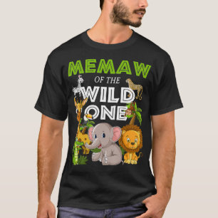 Memaw of the Wild One Zoo Birthday Safari Jungle A T-Shirt