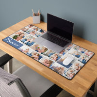Memaw Photo Collage Grid Blue White Grandkids Gift