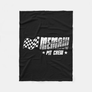 Memaw Pit Crew Race Car Birthday Family Racing Fleece Blanket