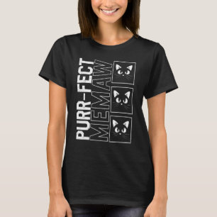 Memaw Purr Fect Memaw Cat Grandma Animal Mother's T-Shirt