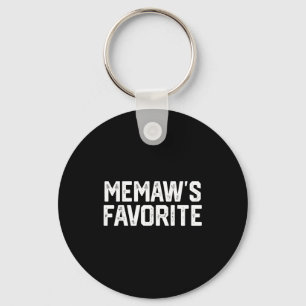Memaw’s Favorite Funny Grandparent Granhild Vintag Key Ring