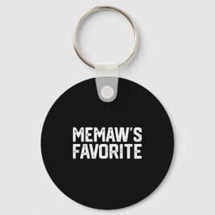Memaw’s Favorite Funny Grandparent Granhild Vintag Key Ring