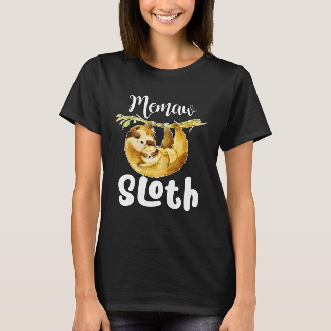 Memaw Sloth Matching Family Cute  Mother s Day T-Shirt (Front)