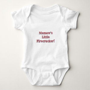 Memaw's Little Firecracker! USA 250 Fireworks Baby Bodysuit
