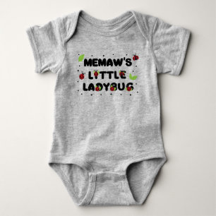 Memaw's Little Ladybug - Cute  Baby Bodysuit