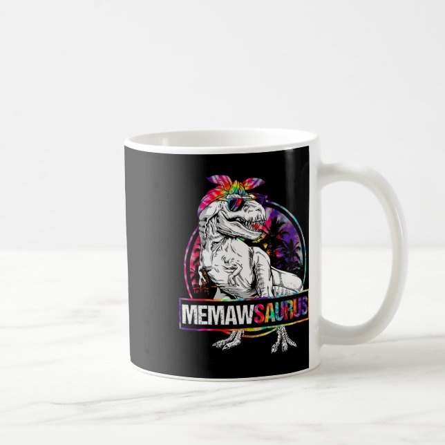 Memawsaurus Dinosaur Memaw Saurus Family Matching  Coffee Mug (Right)