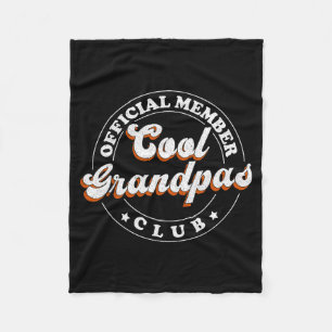 Member Cool Grandpas Club For New Grandfather Fleece Blanket