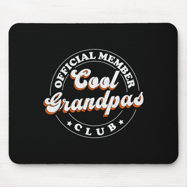 Member Cool Grandpas Club For New Grandfather  Mouse Mat (Front)
