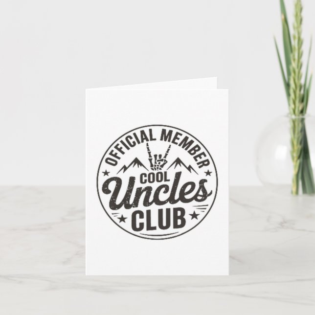 Member Cool Uncles Club Funny Uncle Father's Day  Card (Front)