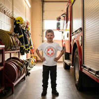 Member Fire Brigade Sign Red Cross Firefighter