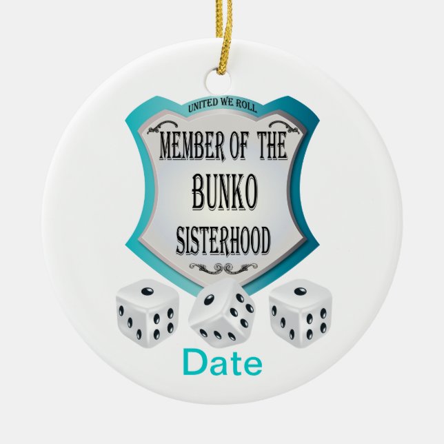Member of the Bunko Sisterhood Ceramic Tree Decoration (Front)