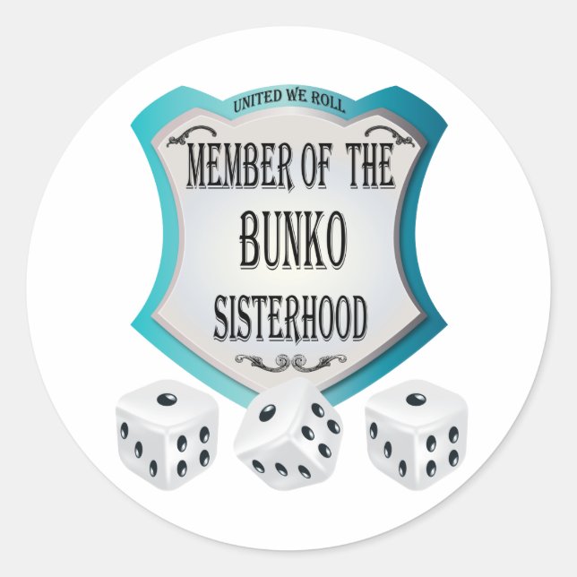 Member of the Bunko Sisterhood Classic Round Sticker (Front)