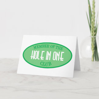 Member Of The Hole In One Club Card