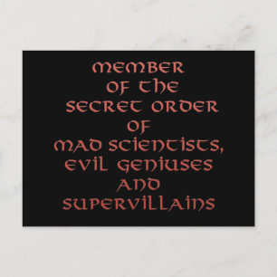 Member of the Secret Order postcards