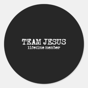 Member Team Jesus Minimalist Faith Bible Christian Classic Round Sticker