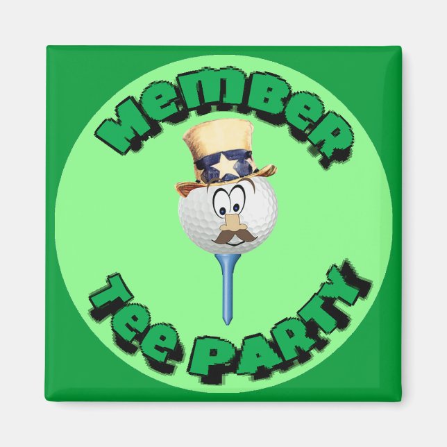 "Member, Tee Party" - Stickers, Buttons & Magnets (Front)