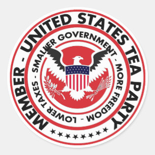 Member: United States Tea Party Classic Round Sticker