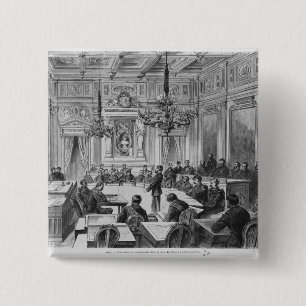 Members of the Commune in session 15 Cm Square Badge