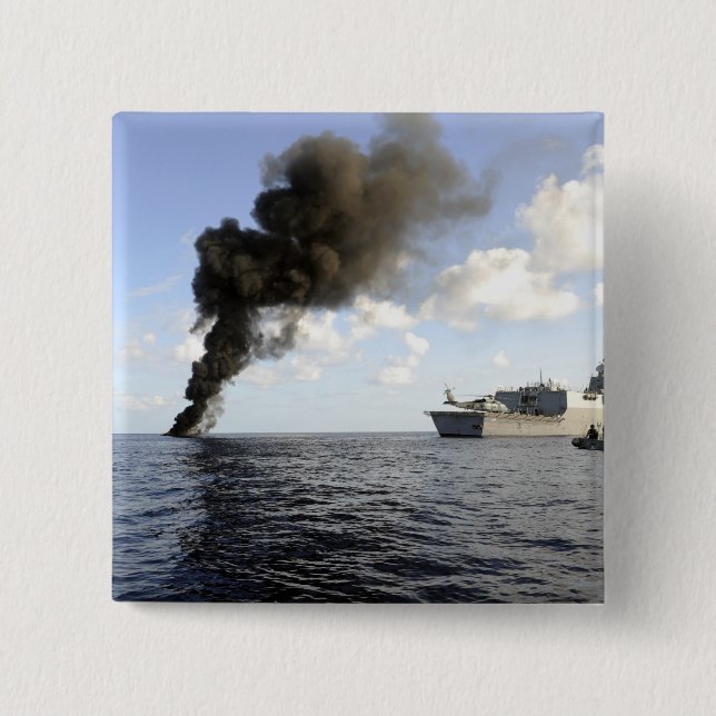 Members of the US Coast Guard 15 Cm Square Badge (Front)