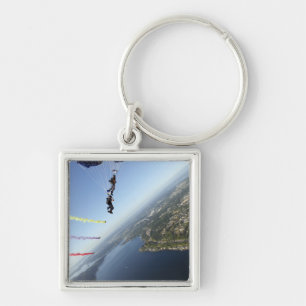 Members of the US Navy Parachute Team Key Ring