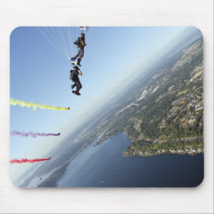 Members of the US Navy Parachute Team Mouse Mat