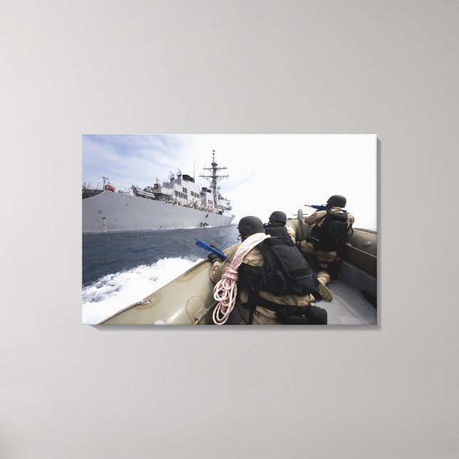 Members of the visit, board, search canvas print (Front)