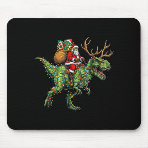Meme 67 Christmas Santa Riding Dinosaur T Rex Boys Mouse Mat