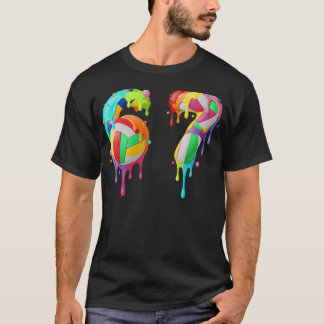 Meme 67 Number Six 6 Seven 7 Ice Cream Drips T-Shirt