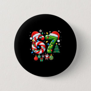 Meme 6 7 Christmas Matching Outfit Six Seven Trend 6 Cm Round Badge