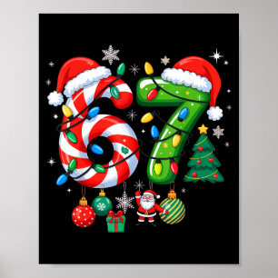 Meme 6 7 Christmas Matching Outfit Six Seven Trend Poster