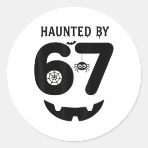 Meme 6 7 Italian Brainrot Halloween Costume Haunte Classic Round Sticker