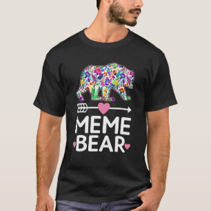 Meme Bear Mothers Day Floral Matching Family Outfi T-Shirt