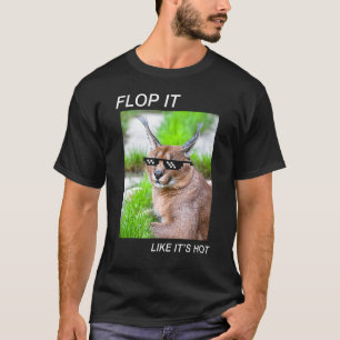 meme cat caracal big floppa joke ironic humour fun T-Shirt