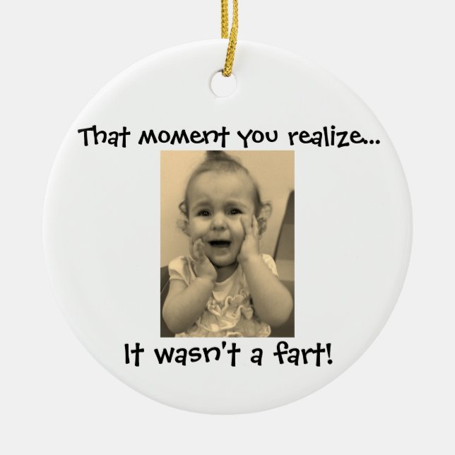 Meme Ceramic Tree Decoration (Front)