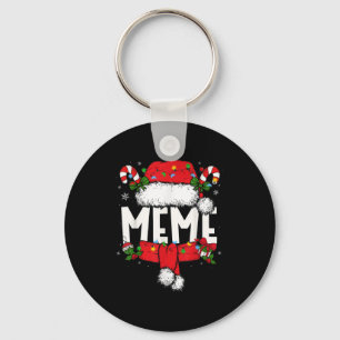Meme Christmas Pajama Santa Claus Family Matching Key Ring