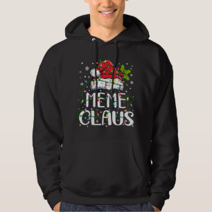 Meme Claus Christmas Santa Hat Matching Family Xma Hoodie
