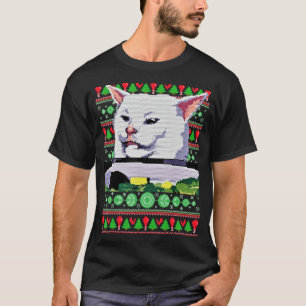 Meme Dress Woman Yelling At A Cat Ugly X mas Sweat T-Shirt