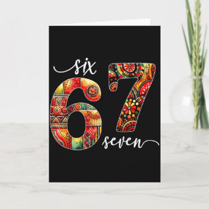 Meme Funny 6 7 Six Seven Black History Month Men W Card