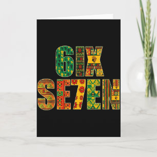 Meme Funny 6 7 Six Seven Black History Month Men W Card