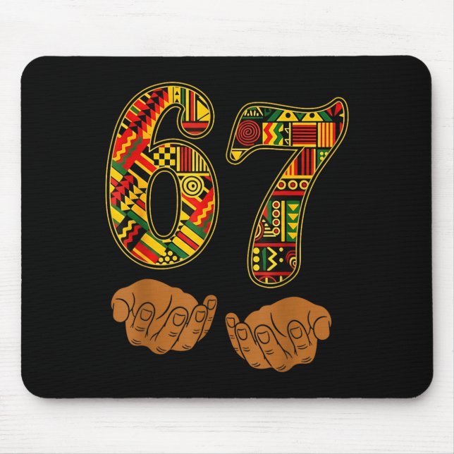 Meme Funny 6 7 Six Seven Black History Month Men W Mouse Mat (Front)