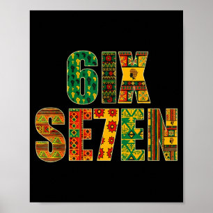 Meme Funny 6 7 Six Seven Black History Month Men W Poster