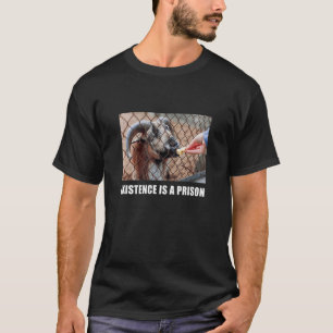 meme goat animal funny punk goth dark joke surreal T-Shirt