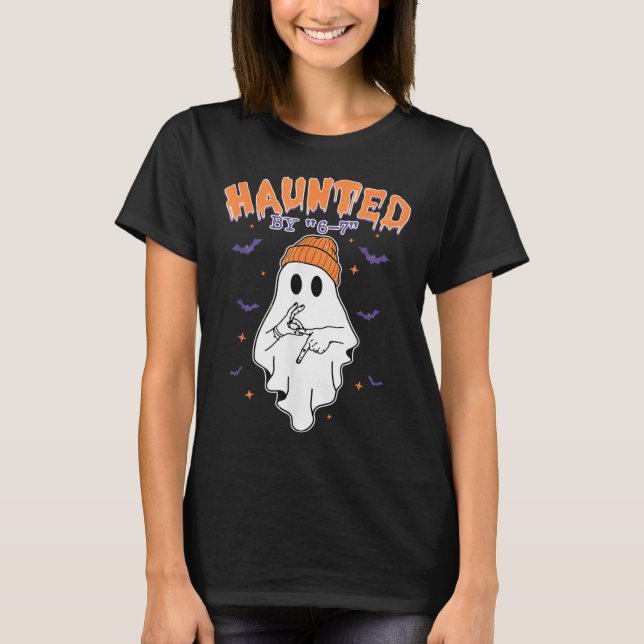 Meme Halloween Haunted  T-Shirt (Front)